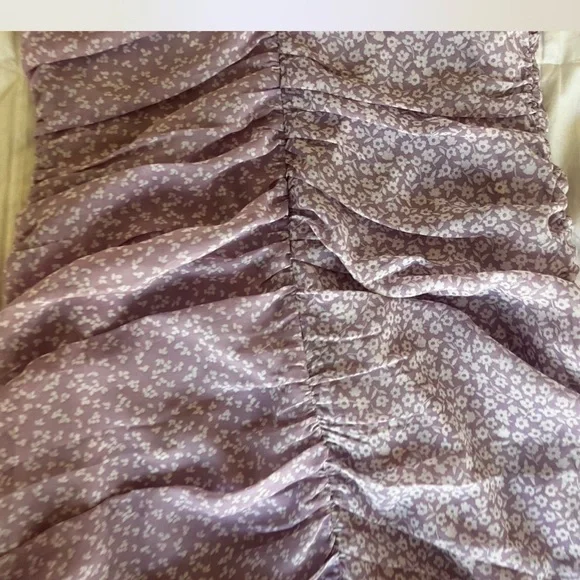 Cotton Candy Lilac Floral Mini Dress - Picture 3 of 7